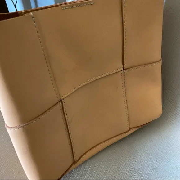 Portland LEATHER square woven leather CHARLOTTE CROSSBODY BAG - Picture 12 of 12